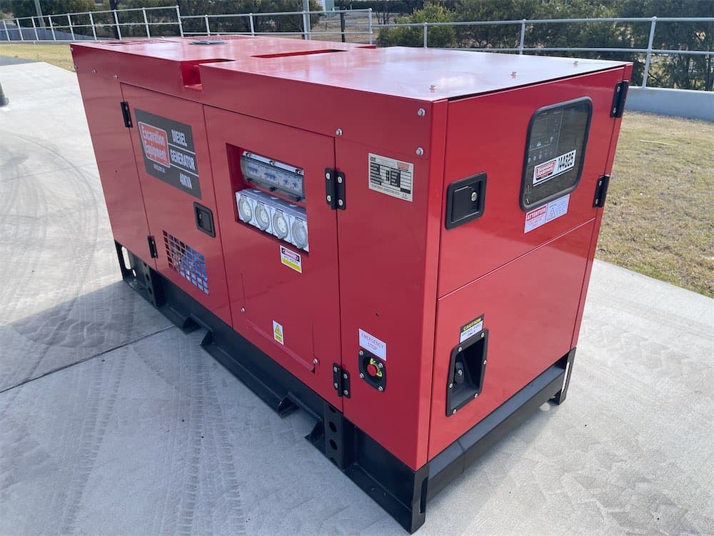 EXEQ 40kVA Silenced Diesel Generator view 2