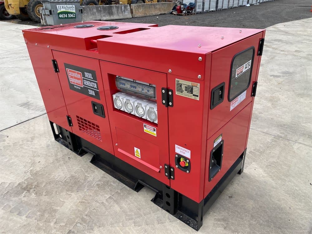 EXEQ 25kVA Silenced Diesel Generator view 2