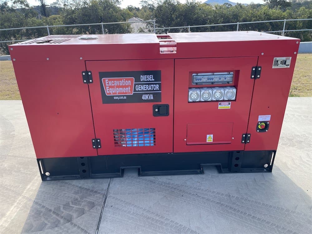 EXEQ 40kVA Silenced Diesel Generator view 3