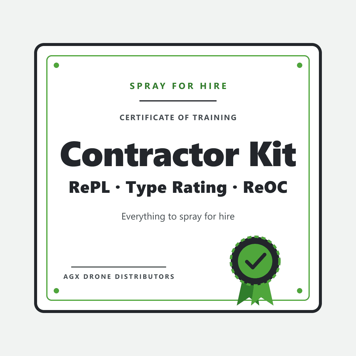 Contractor Kit: RePL + Type Rating + ReOC