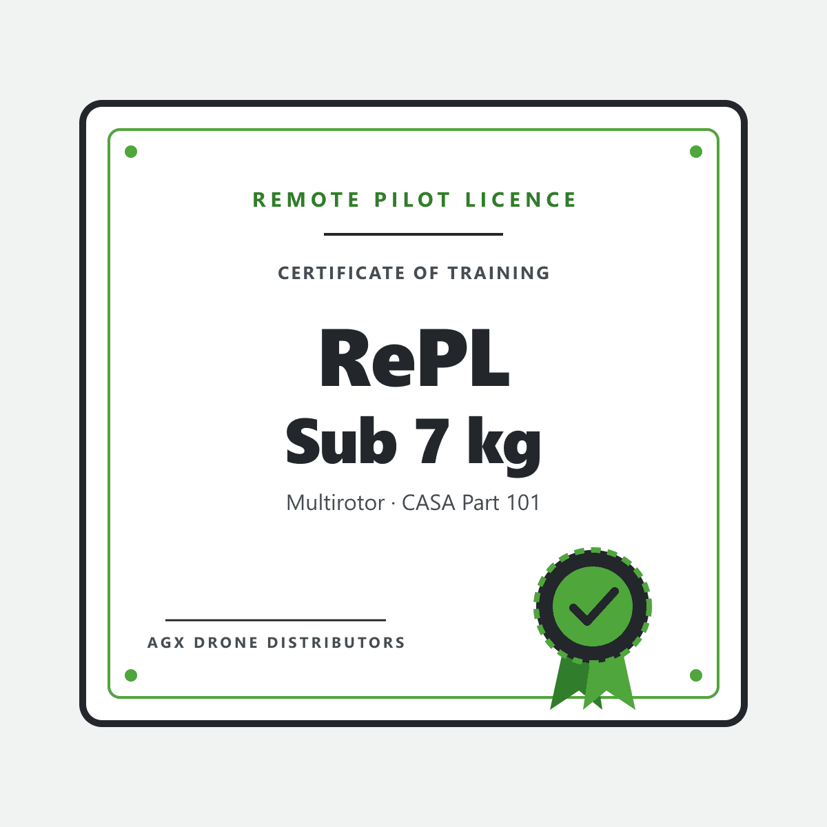 RePL Sub 7 kg (Remote Pilot Licence)